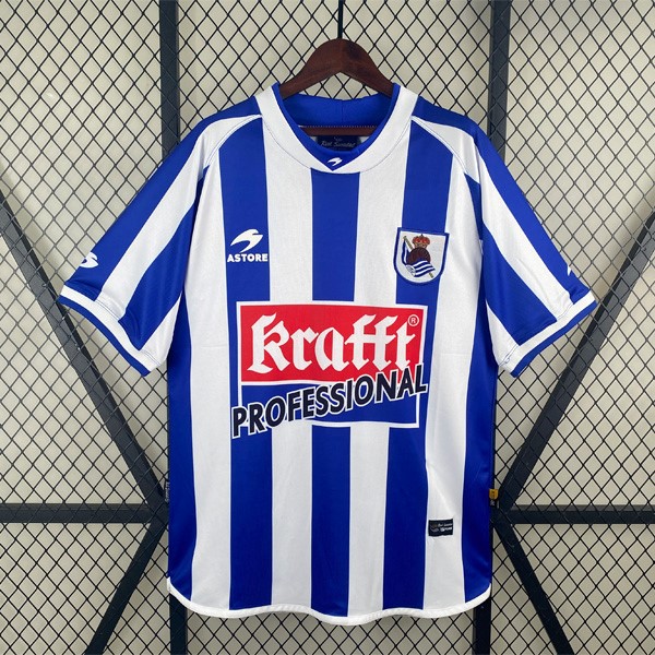 Tailandia Camiseta Real Sociedad Replica Primera Ropa Retro 2002 2003